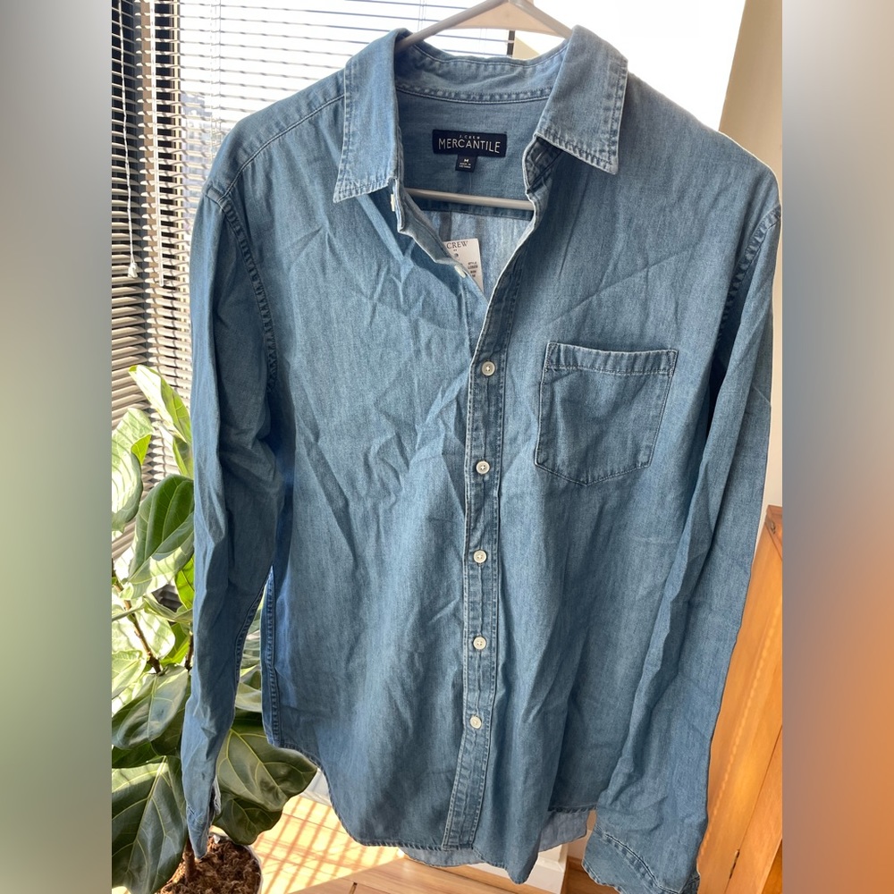 NWT J Crew Denim Button Down